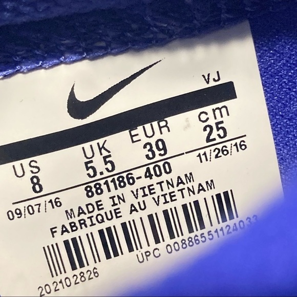 NIKE Sz 8 Sock Dart Sneakers Electric Blue Pull On Sneakers  NWOT - Picture 10 of 13